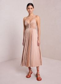 Gemini Satin Pleated Dress at ALC