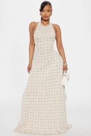 Gemma Tweed Maxi Dress - Taupe Fashion Nova at Fashion Nova