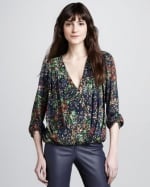 Gemma floral top by Alice and Olivia at Bergdorf Goodman