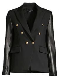 Generation Love - Enzo Leather Sleeve Blazer at Saks Fifth Avenue