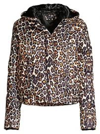 Generation Love - Liam Leopard Print Puffer Parka at Saks Fifth Avenue