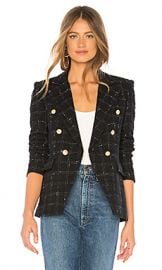 Generation Love Alexa Blazer in Black  amp  White from Revolve com at Revolve