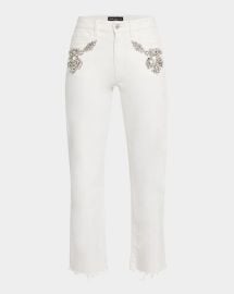 Generation Love Carolyn Embellished Straight Crop Jeans at Neiman Marcus