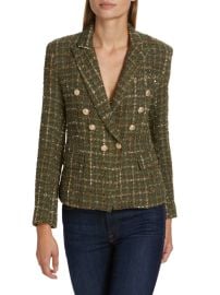 Generation Love Delilah Tweed Double Breasted Blazer at Saks Off 5th