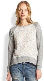 Generation Love Lace Panel Sweatshirt at Saks Fifth Avenue