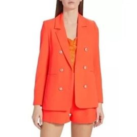 Generation Love Leighton Crepe Blazer Jacket Double Breasted Papaya Size S NWT eBay at eBay