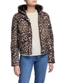 Generation Love Liam Hooded Leopard-Print Puffer Jacket at Neiman Marcus