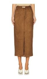 Generation Love Medina Belted Faux Suede Skirt In Caramel at Revolve