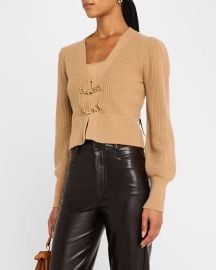 Generation Love Monse Saddle-Buckle Cardigan at Neiman Marcus