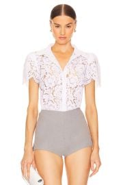 Generation Love Murphy Lace Shirt In White at Revolve