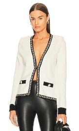 Generation Love Senna Chain Cardigan In Cream Black at Revolve