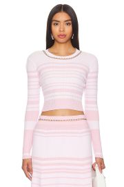 Generation Love Tiana Stripe Rib Knit Midi Skirt at Revolve