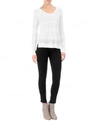 Genevieve raglan pullover in white at Rag & Bone