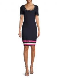 Geo Cut-Out Fitted Dress by Milly at Saks Fifth Avenue