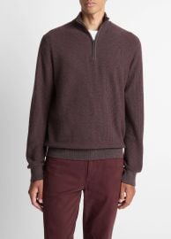 Geo-Jacquard Wool-Blend Quarter-Zip Sweater at Vince