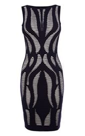 Geo Texture Knit Dress at Karen Millen