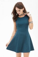 Geo patterned fit and flare dress at Forever 21