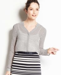 Geo print blouse at Ann Taylor