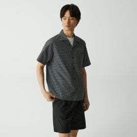 Geometric Cotton Noll Camp Shirt at Theory