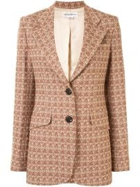 Geometric Pattern Single-Breasted Blazer by Victoria Beckham  at Farfetch