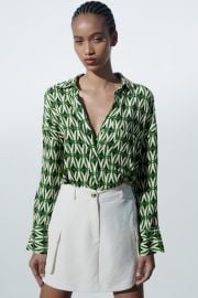 Geometric Print Shirt at Zara