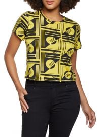 Geometric Print Tee at Rainbow