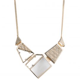 Geometric Raffia Bib Necklace at Alexis Bittar