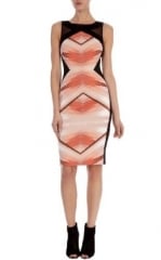 Geometric print shift dress at Karen Millen