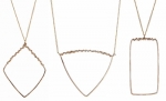 Geometric shape necklace by Peggy Li at Peggy Li