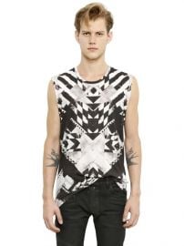 Geometric sleeveless tshirt by Balmain at Luisaviaroma