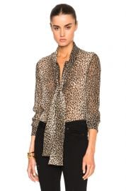 Georgette Babycat Blouse by Saint Laurent at Forward