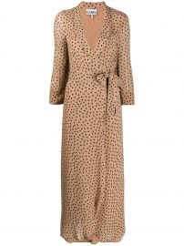 Georgette Crepe Polka Dot Dress by Ganni at Farfetch