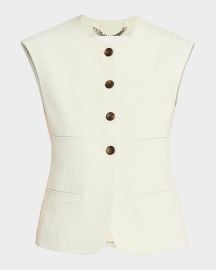 Georgie Linen-Blend Vest at Neiman Marcus