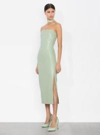Georgie Vegan Midi Dress In Sage Alice Olivia at Alice + Olivia