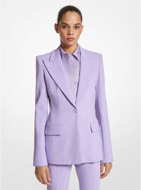 Georgina Stretch Pebble Crepe Blazer Michael Kors at Michael Kors