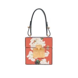 Geranium Printed Alibi Cube Handbags Oscar de la Renta WHITESIENNA Oscar de la Renta at Oscar de la Renta