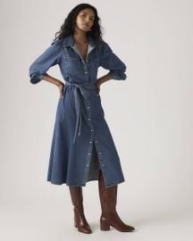 Gestuz Denim Long Sleeve Midi Dress at Levis