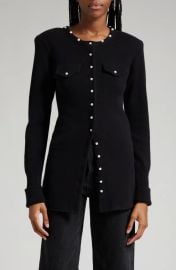 Gestuz Manzigz Wool Pearly Cardigan at Nordstrom