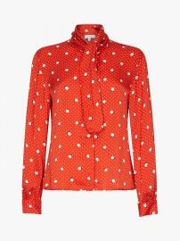 Ghost Piper Mickey and Minnie Spot Satin Blouse at John Lewis