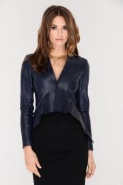 Gia Peplum Leather Jacket by J.Dosi at J.Dosi