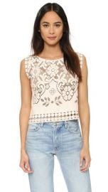 Giada Forte Embroidered Floral Top at Shopbop