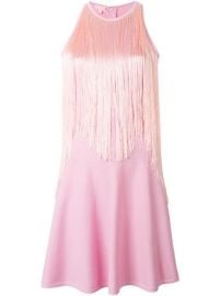 Giamba Fringed Panel Flared Dress  - Di Pierro at Farfetch