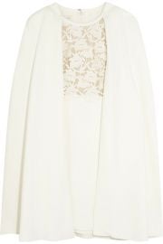 Giambattista Valli   Convertible guipure lace-paneled crepe dress at Net A Porter