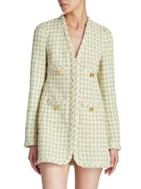 Giambattista Valli Long Sleeve Plaid Minidress at Saks Fifth Avenue