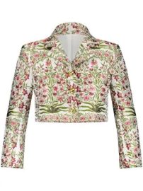 Giambattista Valli floral-jacquard Cropped Jacket - at Farfetch