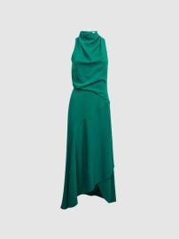 Giana High Neck Draped Midi Dress REISS USA at Reiss