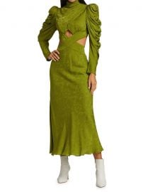 Giana Puff-Sleeve Cutout Dress at Saks Fifth Avenue