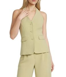 Gianni Bini Clark Crepe Halter Neck Coordinating Vest Dillardx27s at Dillards