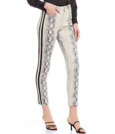 Gianni Bini Fiona Snake Print Straight Leg Jeans  Dillardx27s at Dillards