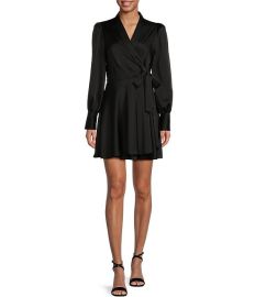 Gianni Bini Lara Satin Wrap Dress Dillardx27s at Dillards